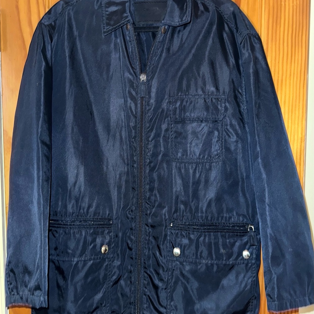 Prada Men's Navy Blue Jacket (L) in excellent 90’s Vintage Condition